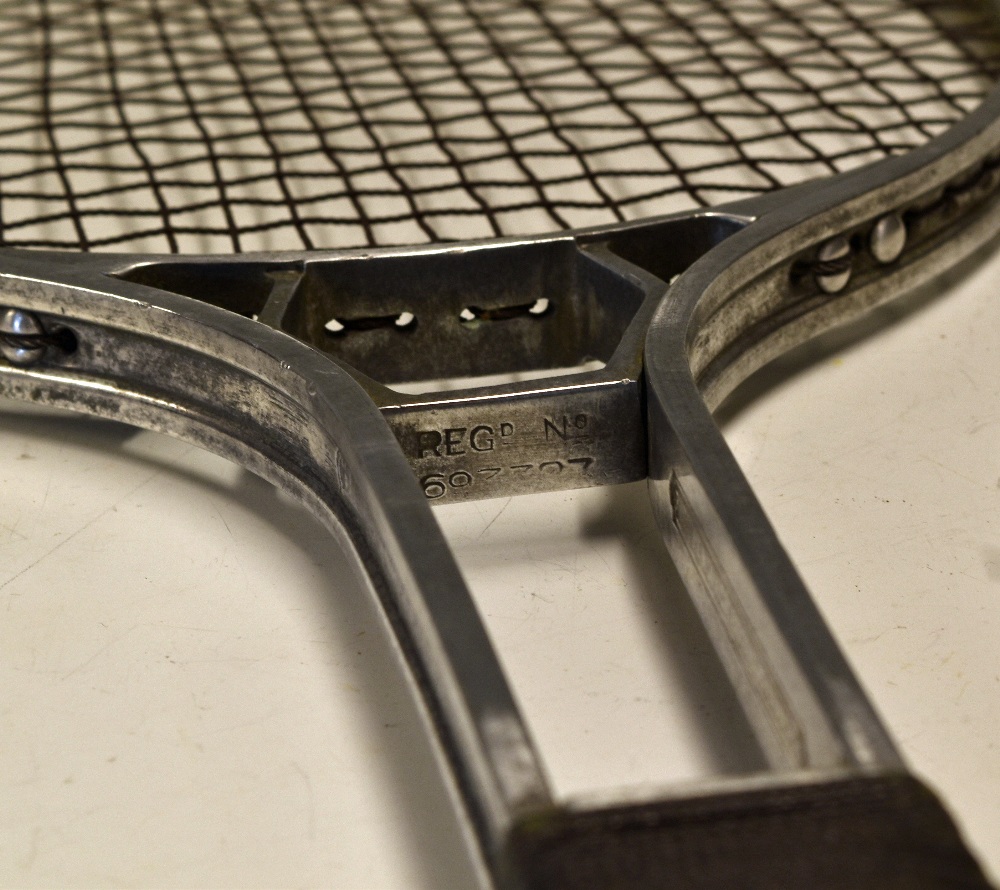 BIRMAL Tennis Racket c.1923 – Birmingham Aluminium Casting (1903) Co Ltd, version No.2 with - Image 2 of 3