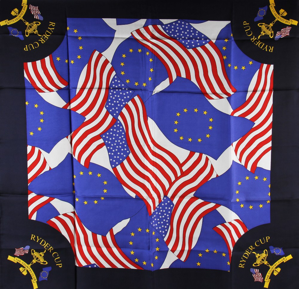 1999 Rare Ryder Cup official team players’ wives silk scarf – played at Brookline The Country Club