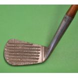 Tom Stewart for Jack (Jock) Hutchison deep grooved faced “Bak Spin” style spade mashie - fitted with