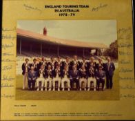 1978-79 Signed Cricket MCC Tour Team Photograph: In colour for the tour to Australia signed in pen