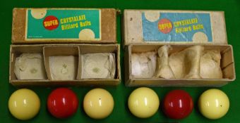 Selection of Crystalate Billiard Balls to include 2x Sets of 2x white and 1x ed balls within ‘