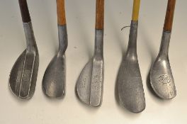 5x various alloy putters – 5x Mills Standard Golf Co putters 2x Ray models, BN bent neck model