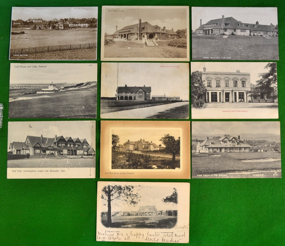 Early English and Australia Golf Club Postcards from 1907 onwards (10) Bournemouth, Ogmore, Bishop