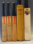 Autographed Miniature Cricket Bats To include 1988 Nottinghamshire together with 4 others with