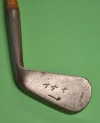 Tom Stewart “Sample/Demo Club” early pipe mark mashie – stamped with the makers demo marks to the