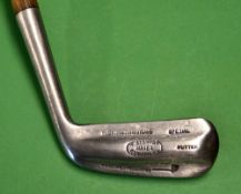 Tom Stewart St Andrews strait blade central bar backed putter with punched dot face markings and