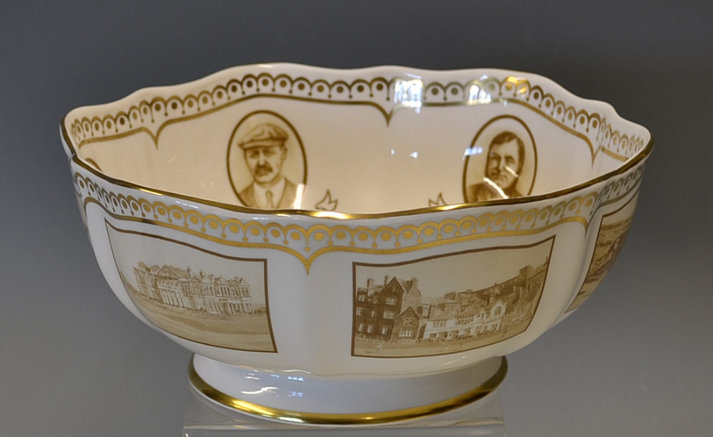Bill Waugh Millennium Golf Collection Aynsley Bone China Bowl – ltd ed no. 127/2000 featuring Old - Image 2 of 3