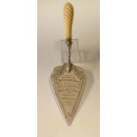 1892 Montrose Mercantile Golf Club House Silver Plated Presentation Trowel: finely engraved “