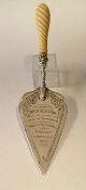 1892 Montrose Mercantile Golf Club House Silver Plated Presentation Trowel: finely engraved “