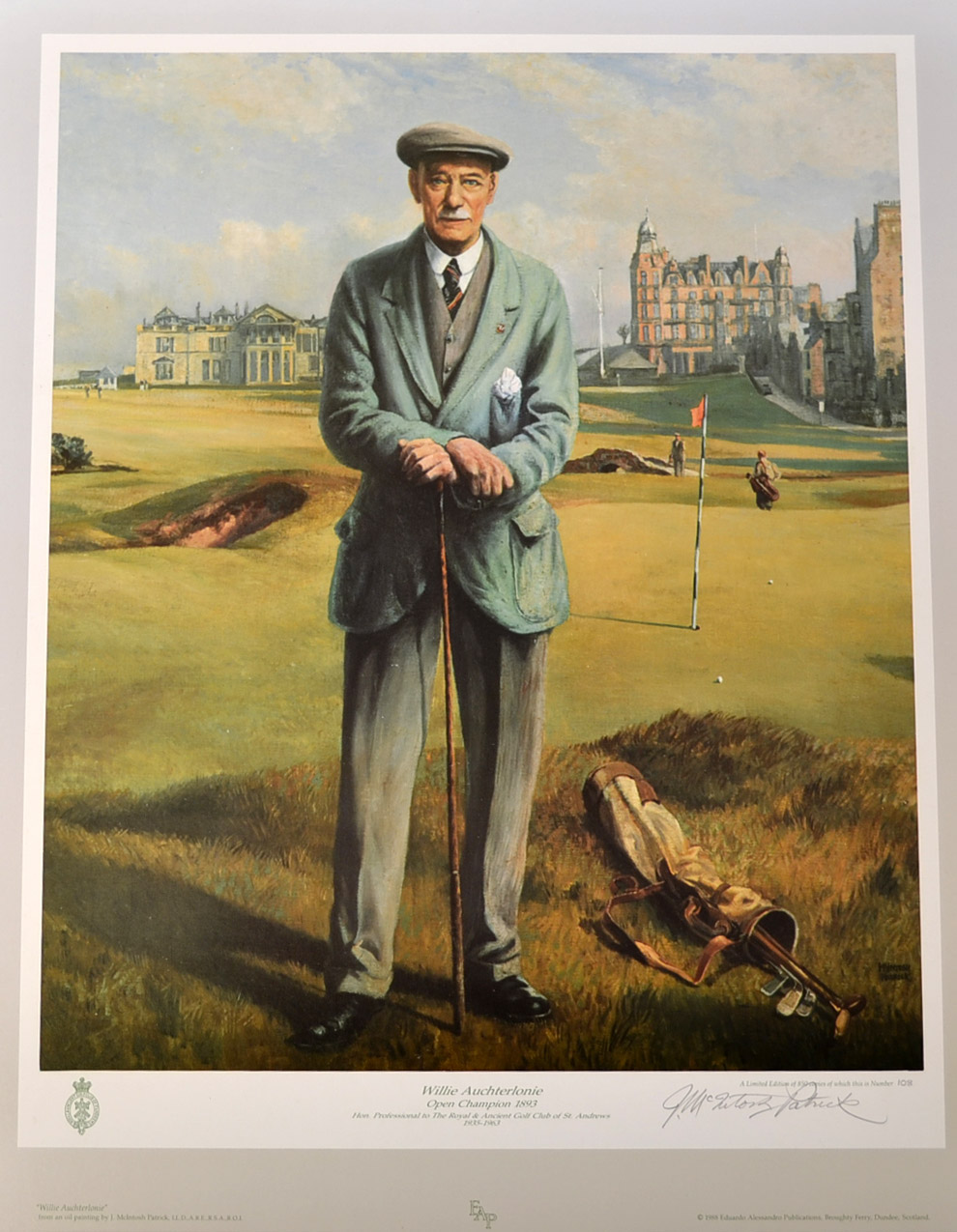 Patrick, James McIntosh signed “Willie Auchterlonie Open Champion 1893 - Hon. Professional to The