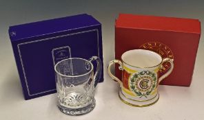 Collection of Cricket China and Glass ware To include Spode Bicentenary 1787 – 1987 two handled mug,