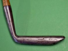 Extremely rare and early Tom Stewart half cylinder shallow faced long smooth faced blade putter