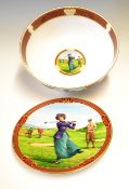 Royal Worcester Bone China golfing ceramics (2) – Melvyn Buckley “Golfing Collection – Ladies Day”