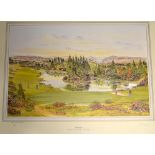 Waugh, Bill signed ltd ed colour golf print: “Gleneagles -The Queens Course, 13th green, Water
