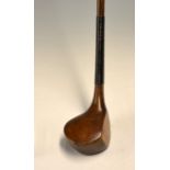 Fine Auchterlonie scare neck brassie – with full wrap over brass sole plate - stamped to the head “