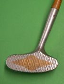 Wilson Western Sporting Goods Co wide bodied alloy and brass centre shafted duplex putter c. 1920’