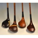 4x large socket head golf woods – Martin & Kirkaldy striped topped brassie, MacKenzie Edinburgh