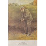 Tom Morris 1821-1908 Golf Print Open Champion 1861-62-64-67 - keeper of the greens of Prestwick