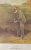 Tom Morris 1821-1908 Golf Print Open Champion 1861-62-64-67 - keeper of the greens of Prestwick