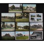 Collection of early USA Golf club colour postcards from early c.20th onwards (10) to incl Topeka