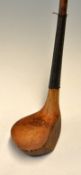 R Doig Rome scare neck light stained persimmon driver – full length leather grip with underlisting