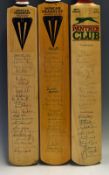 3x Yorkshire CC Cricket Bats Consisting of Duncan Fearnley bat signed by 24 players, Yorkshire v