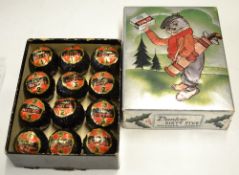 Dunlop Christmas edition embossed golf ball box and golf balls - Dunlop Sixty Five Recessed Golf