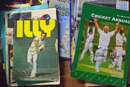 Large Selection of Cricket Benefit Year Publications to include Mushtaq Mohammed, Don Wilson, Doug