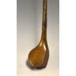 G. Forrester Elie dark stained beech wood scare neck driver c/w makers shaft stamp just below the