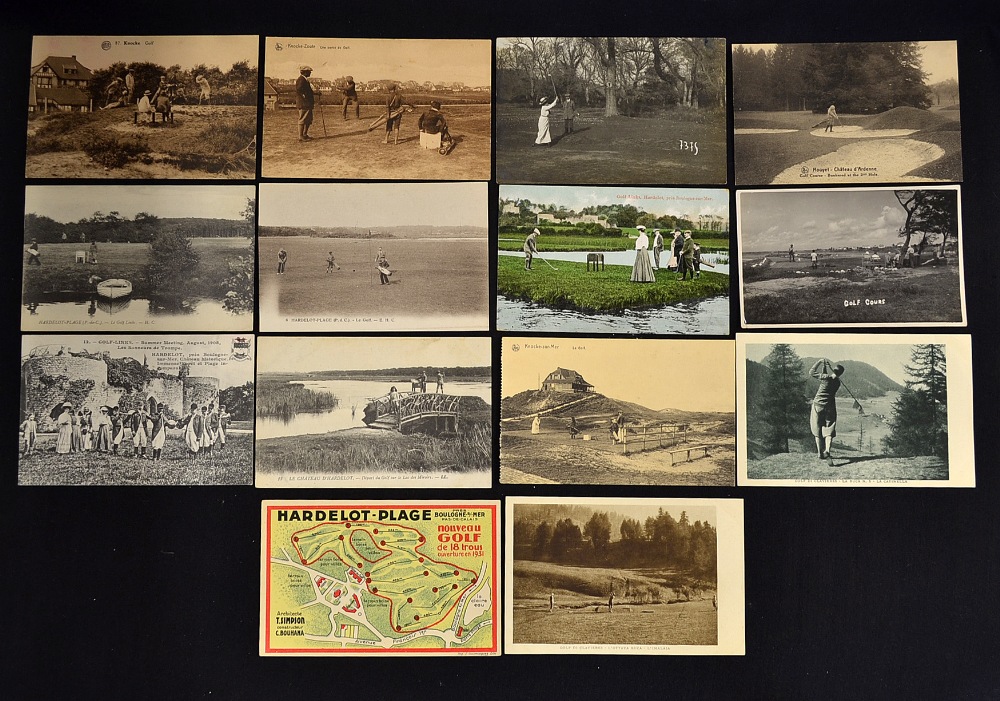 Collection of European golf club and golf course postcards from the early 1900’s onwards (14) – 3x