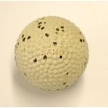Dandy Bramble pattern rubber core golf ball – retaining most of the original white finish