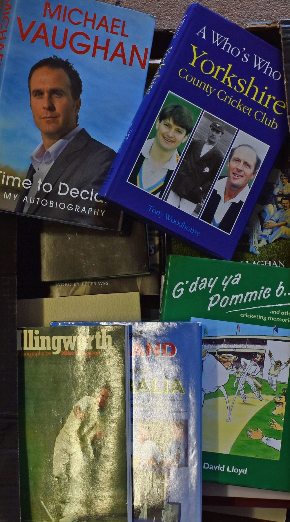 Collection of Author Autographed Cricket Books To include books signed by David Frith, Robert Mills,