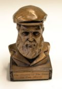 Old Tom Morris Bronze resin bust – with engraved plaque “The Keepers of The Green – Old Tom