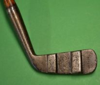 Rare Tom Stewart – Alex Herd Patent straight blade putter c1896 – the head features two raised
