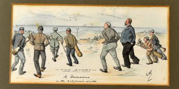 Golfing Print Royal Aberdeen Golf Club - ‘The Start’ A Foursomes on the Balgownie Links” early