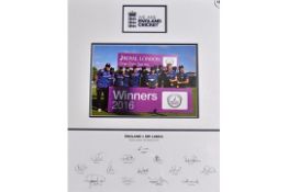 2016 Cricket Signed Display of the England Team England v Sri Lanka Royal London ODI Series 2016