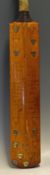 Sykes Maurice Leyland Junior Cricket Bat: Autographed to rear by an unidentified team having 10