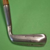 Tom Stewart for Auchterlonie St Andrews goose neck bar backed blade putter with oval linked face