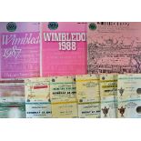 Tennis – Lawn Tennis Championships Wimbledon Tickets and Programmes to include a selection of