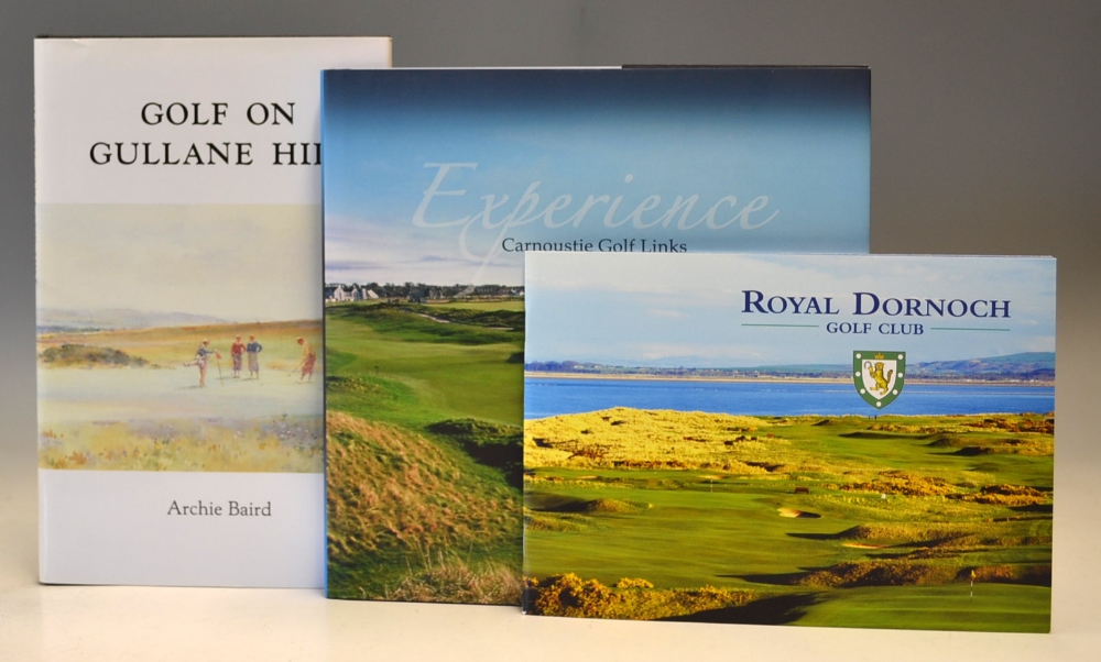 Baird, Archie signed “Golf on Gullane Hill” 7th Enlarged ed 2001 and signed by the author to the