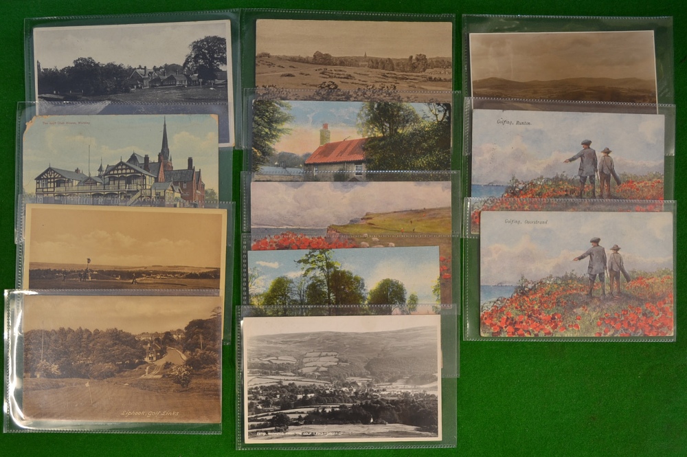 Collection of various English and Welsh golf club postcards from the early 1900s onwards (12) -