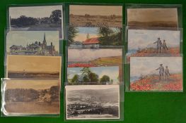 Collection of various English and Welsh golf club postcards from the early 1900s onwards (12) -