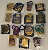 Selection of European Golf Tour Patrons Badges (15) : Brass and Enamel covering years 1984, 1985,