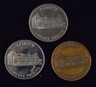 Selection of Cricket Medallions to include 1983 World Cup Nickel Silver at Lord’s, 1985 England v