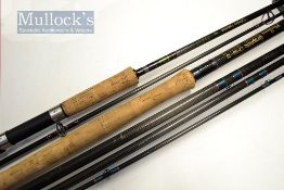 2x good Daiwa Carbon salmon fly and spinning rods - “Graphite Salmon” 18ft 4pc line 10-12#; and