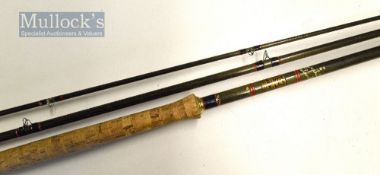 Hardy “Graphite Salmon Fly” Rod - 15ft 3pc, with alloy screw locking reel fitting –handle soiled –