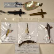 Lures – Collection of Hardy Bros and other unnamed baits (7) to incl Pioneer, Sylph Minnow, large