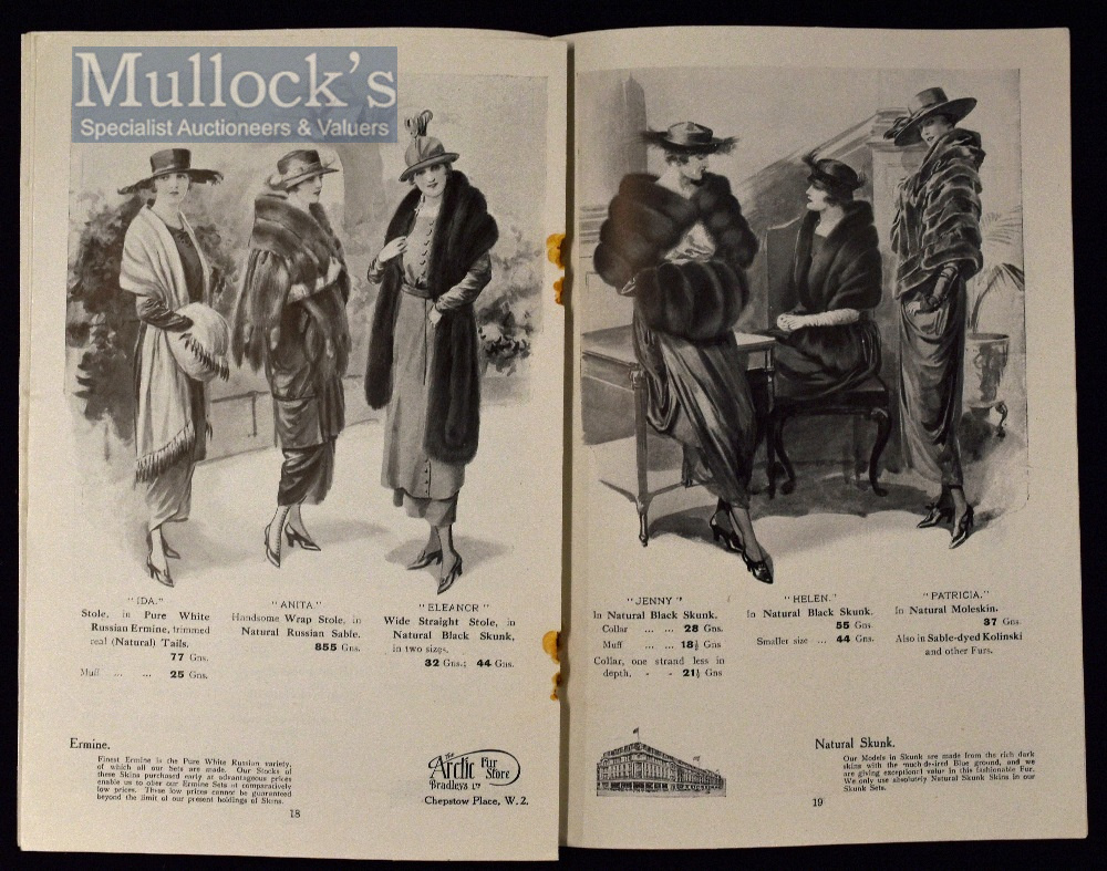 Bradleys Fur Collection, Store was in Chepstow Place, London. Winter 1919-20 Sales Brochure - A most - Image 2 of 2