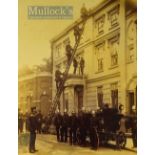 Original Framed Photograph of Leominster Fire Brigade in Training c.1910 black and white, framed