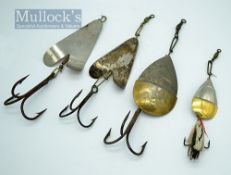 Allcocks Great Lakes and Sea Spoons (4) – 3x stamped with S Allcocks and 2x with makers Stag Logos